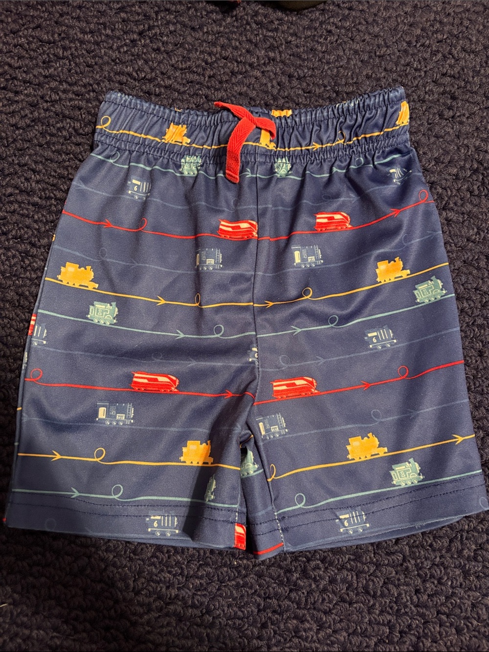 Thomas & Friends Blue Swim Shorts with Orange Accents